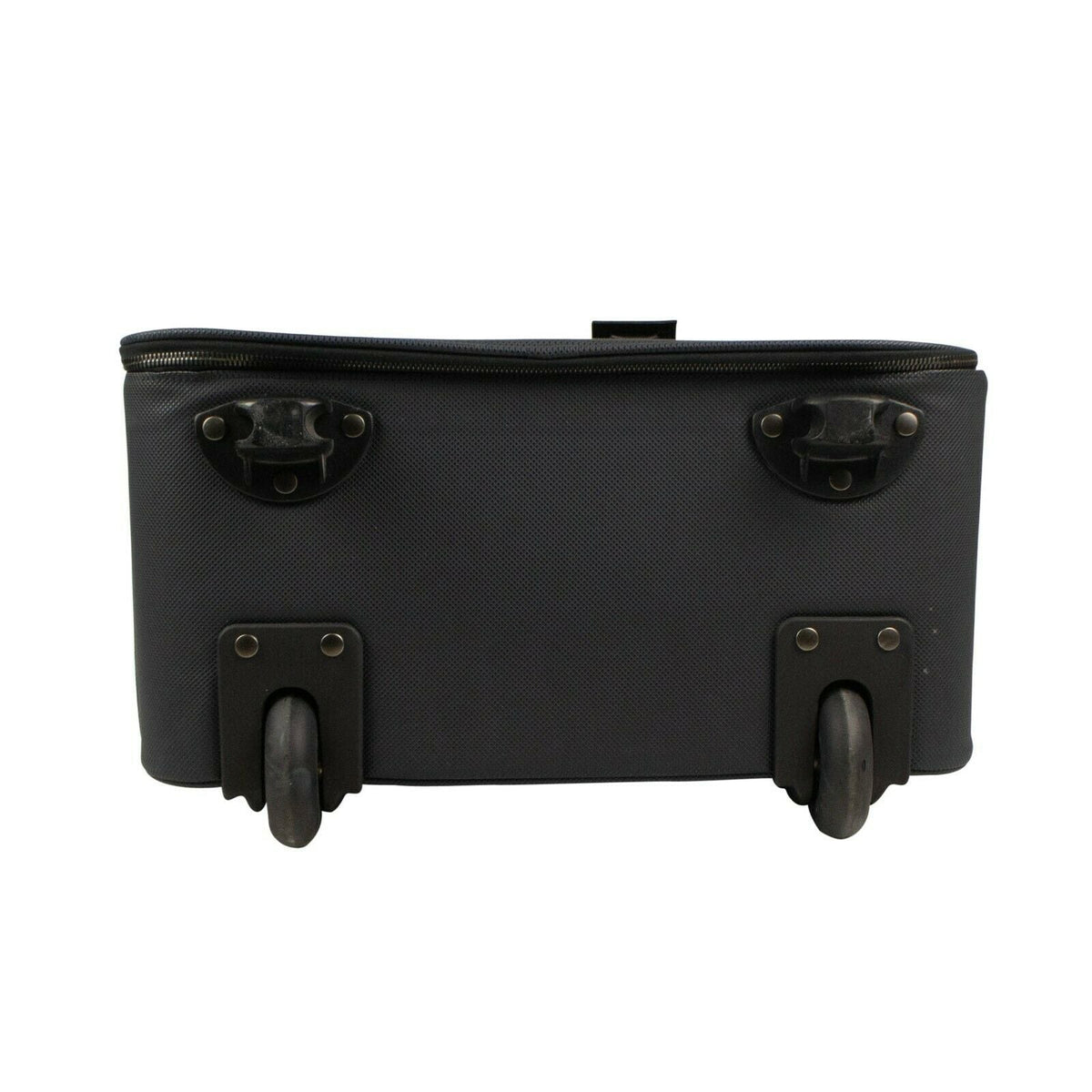 Blue Rubberized Canvas 'Marco Polo' Suitcase Luggage