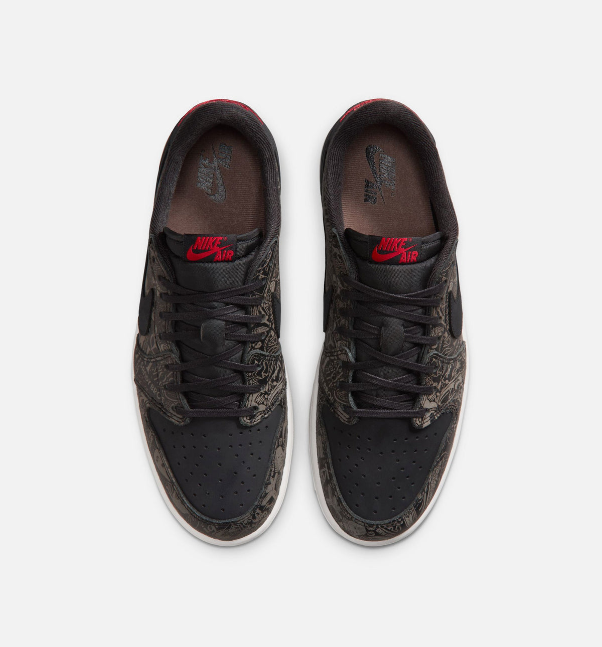 Air Jordan 1 Retro Low OG Laser Black and Varsity Red Men's Lifestyle Shoe