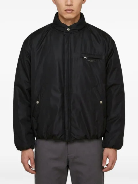 Wooyoungmi logo-print zip-up bomber jacket