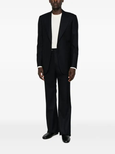 Spina herringbone-pattern single-breasted jacket