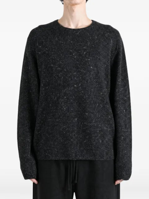 Auralee flecked-knit crew-neck sweater