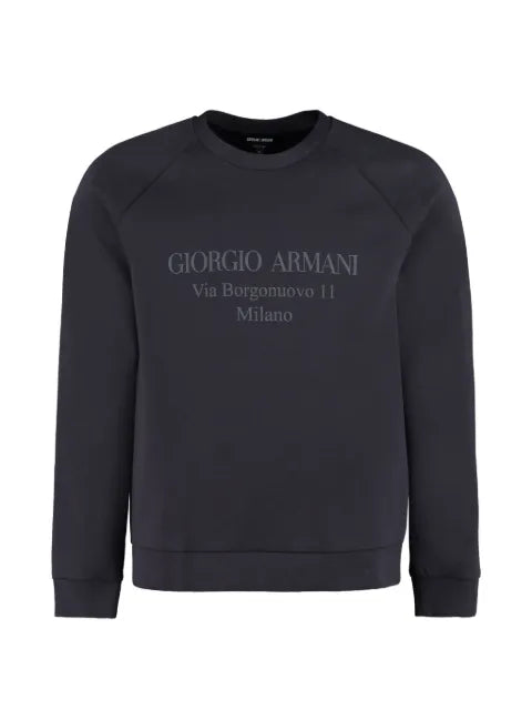 Giorgio Armani logo-print raglan-sleeve sweatshirt