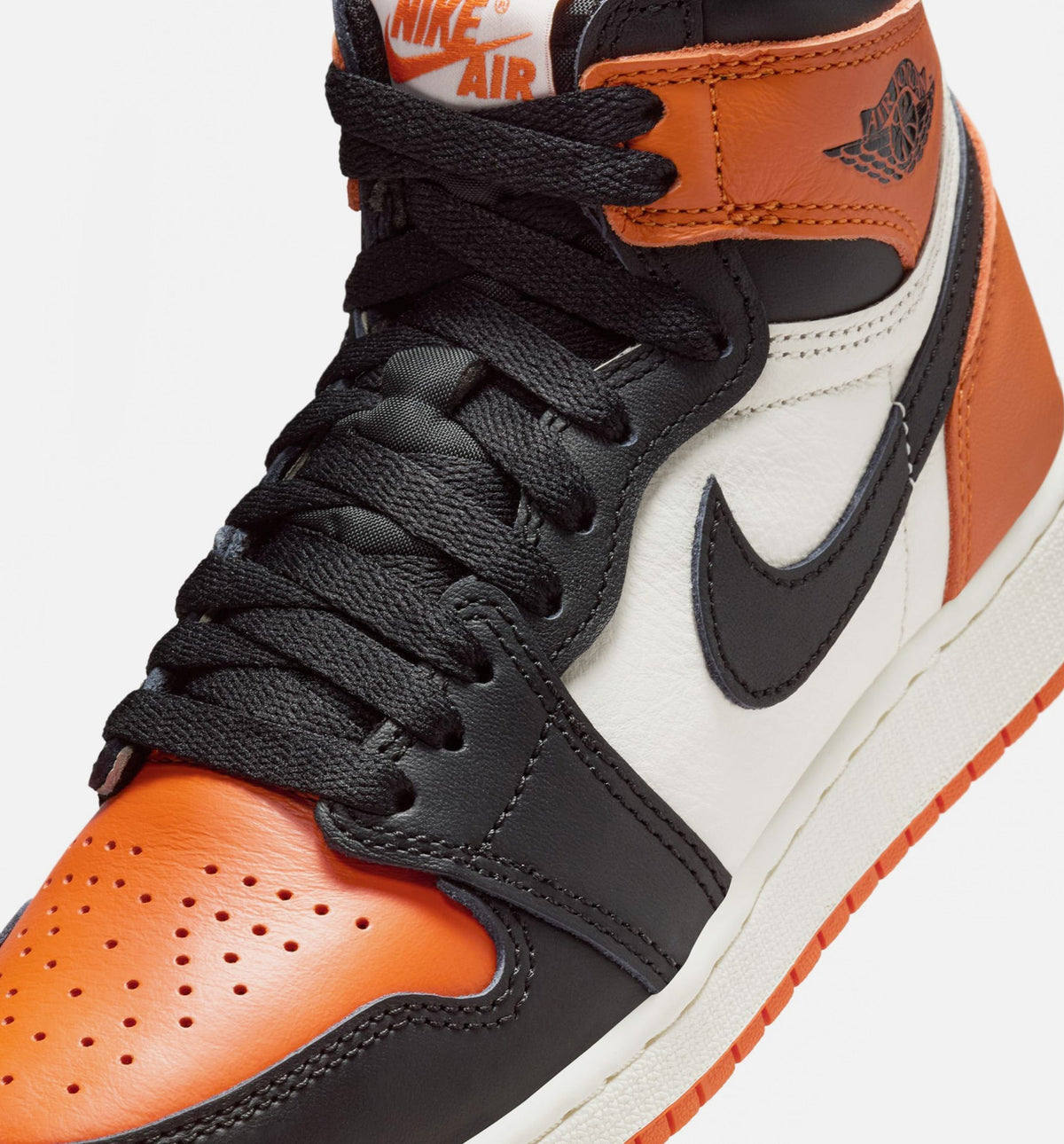 Air Jordan 1 Retro High OG Shattered Backboard Youth Sneakers - Black/Sail/Starfish