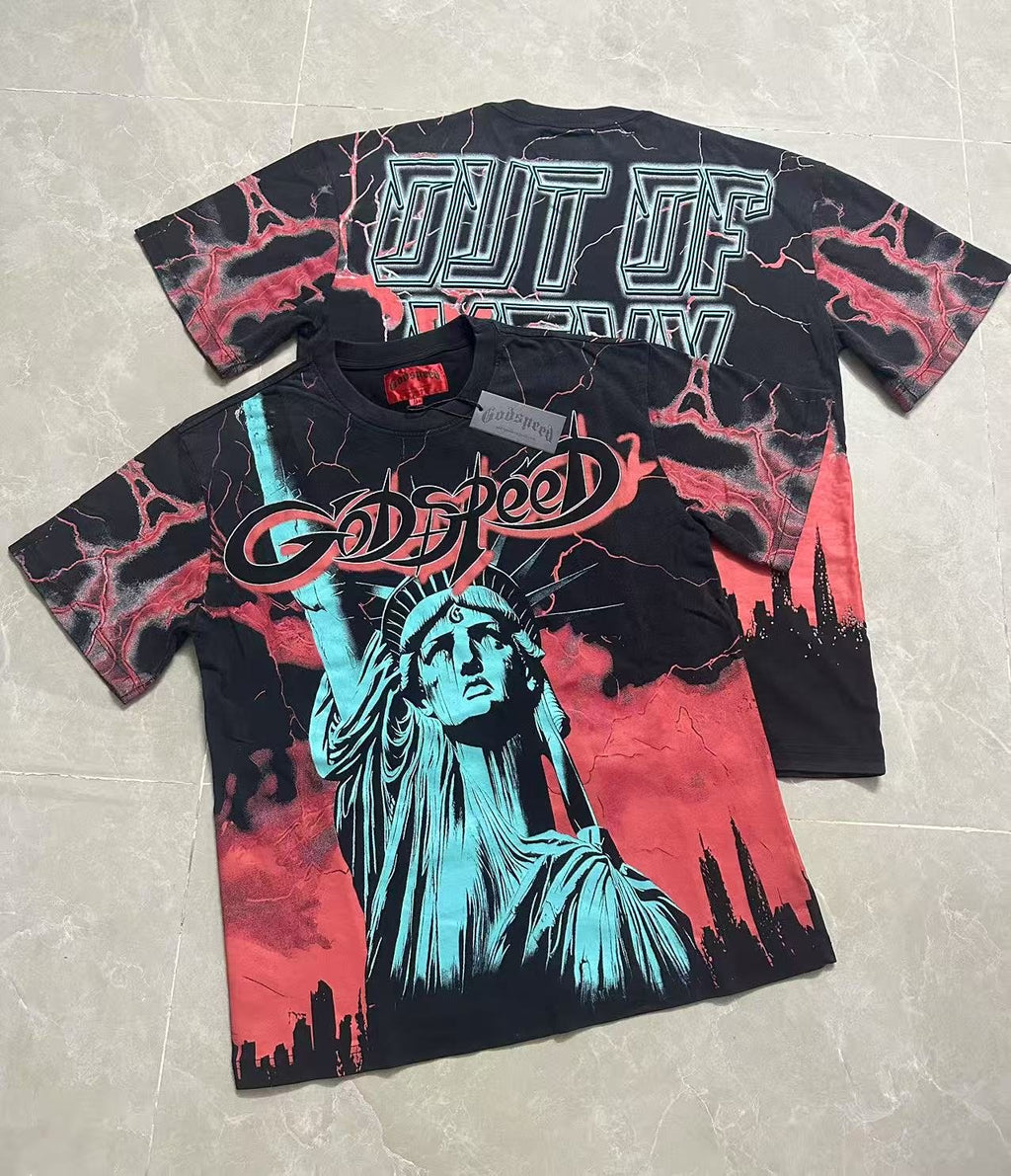 Godspeed Out of Many One Statue Graphic T-Shirt