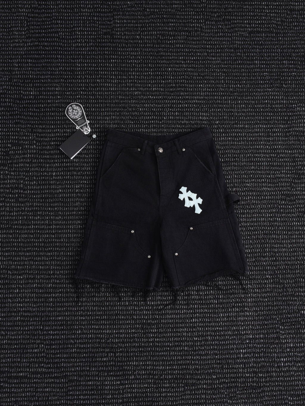 Chrome Hearts Cross Graphic Black Shorts