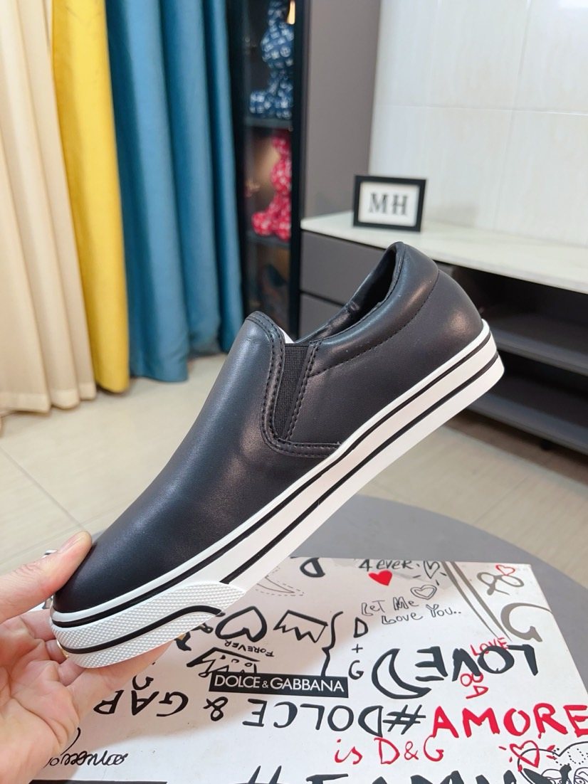 Dolce & Gabbana Striped Sole Slip-On Shoes